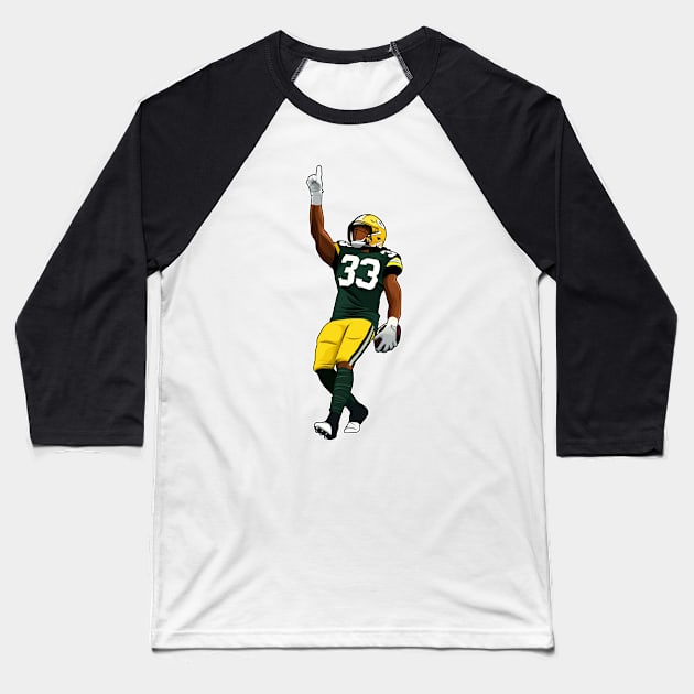 Aaron Jones #33 Celebrates Baseball T-Shirt by RunAndGow